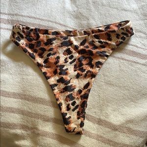 High waisted thong bikini bottoms